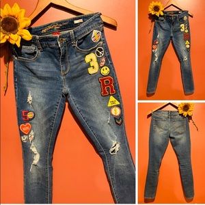 Patchwork Super Skinny Jeans✌️